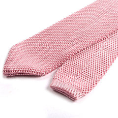 Pink Pointed Silk Knitted Tie 7cm - Tie Doctor