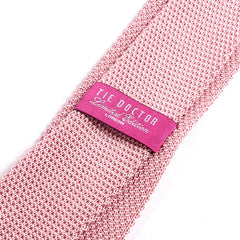 Pink Pointed Silk Knitted Tie 7cm - Tie Doctor