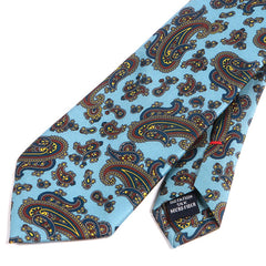 Light Blue Frederick Bold Paisley IMS Motif Print Tie - Tie Doctor