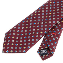 Classic Burgundy Mini Floral Motif Tie - Tie Doctor