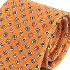 Gold Mini Floral IMS Motif Tie - Tie Doctor