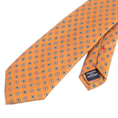 Gold Mini Floral IMS Motif Tie - Tie Doctor
