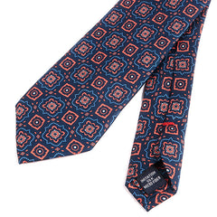 Cass Blue & Orange Mac-Inspired Motif Print Tie - Tie Doctor