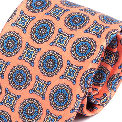 Soft Orange Mac-Inspired IMS Medallion Tie - Tie Doctor
