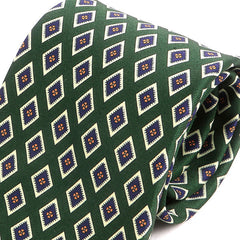 Green Vintage Diamond Mac-Inspired IMS Print Tie - Tie Doctor