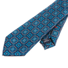 Cass Blue Mac-Inspired Motif Print Tie - Tie Doctor