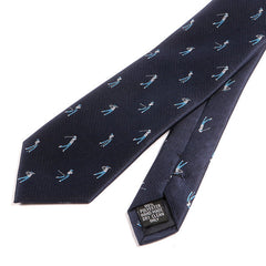 Navy Blue Golfer Pattern Tie 7.5cm - Tie Doctor