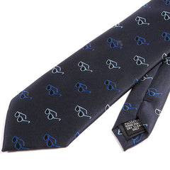 Blue Glasses Print Tie - Tie Doctor