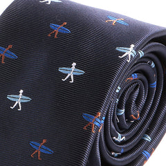 Navy Blue Surfer Tie 7.5cm - Tie Doctor