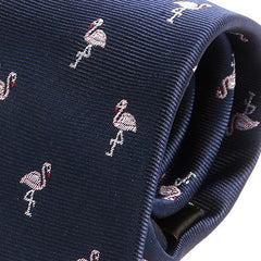 Navy Blue Flamingo Tie 7.5cm - Tie Doctor