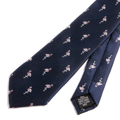 Navy Blue Flamingo Tie 7.5cm - Tie Doctor