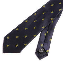 Blue Pineapple Pattern 7cm Ply Tie - Tie Doctor