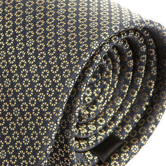 Blue & Gold Mini Dot Motif Tie - Tie Doctor