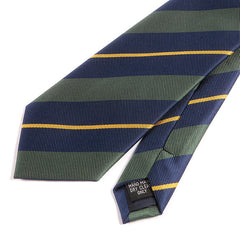 Blue & Green Bold 7cm Ply Striped Tie - Tie Doctor