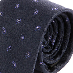 Blue And Purple Hue Mini Paisley Tie 7.5cm - Tie Doctor