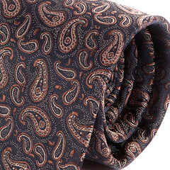 Brown Mini Paisley Print Tie - Tie Doctor