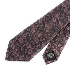 Brown Mini Paisley Print Tie - Tie Doctor