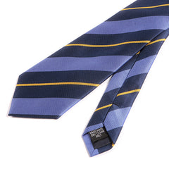 Blue & Yellow 7cm Ply Stripe Tie - Tie Doctor