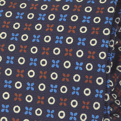 Navy Blue X & O Silk Slim Tie - Tie Doctor