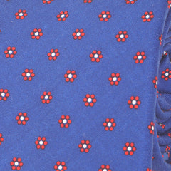 Blue Mini Circle Slim Cotton Tie - Tie Doctor