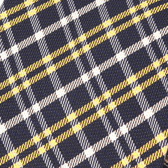 Navy Check Silk Slim Tie - Tie Doctor