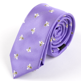 Purple Bumblebee Pattern Tie 6.5cm