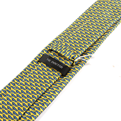 Yellow And Blue Sports Car Tie 7.5cm