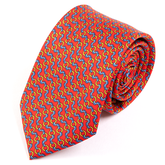 Red & Blue Links Pattern IMS Tie 8cm