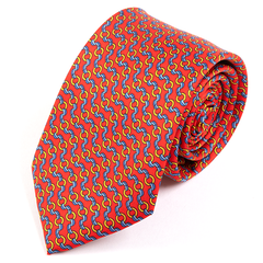 Red & Blue Links Pattern IMS Tie 8cm
