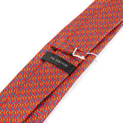 Red & Blue Links Pattern IMS Tie 8cm