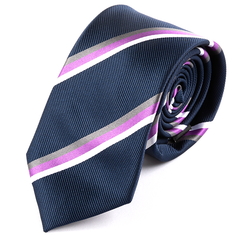 Freddy Blue & Purple Striped Tie 7.5cm