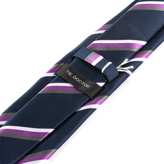 Freddy Blue & Purple Striped Tie 7.5cm
