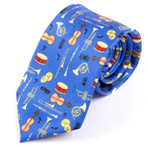 Blue Tie with Musical Consort - Trumpet and Guitar 7.5cm