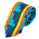 Blue Tie with Periodic Table Element 7.5cm