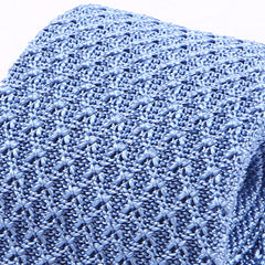 Royal Blue Iza Pointed Silk Knitted Tie - Tie Doctor