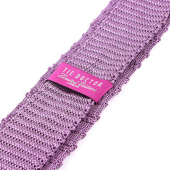 Curtis Purple Striped Silk Knitted Tie 6cm - Tie Doctor
