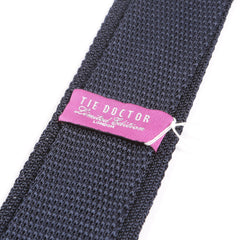 Navy And Pink Polka Dot Pointed Silk Knitted Tie - Tie Doctor
