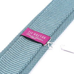 Blue Pointed Silk Knitted Tie 6.5cm - Tie Doctor