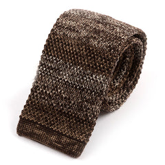 Ashmoor Brown Marl Brown Silk Knitted Tie