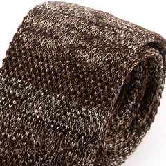 Ashmoor Brown Marl Brown Silk Knitted Tie