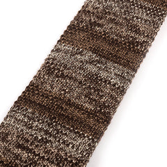 Ashmoor Brown Marl Brown Silk Knitted Tie