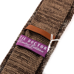Ashmoor Brown Marl Brown Silk Knitted Tie