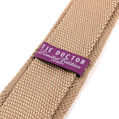 Atinu Light Brown Silk Knitted Tie, One of One