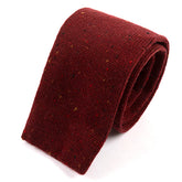 Dark Red Crimson Wool Knitted Tie 6cm