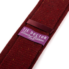 Dark Red Crimson Wool Knitted Tie 6cm