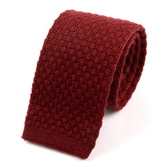 Raised Red Knitted Wool Tie