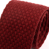Raised Red Knitted Wool Tie