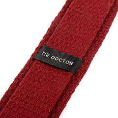 Raised Red Knitted Wool Tie