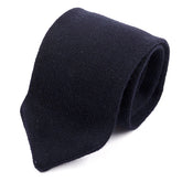 Black Pointed Wool Knitted Tie 7cm