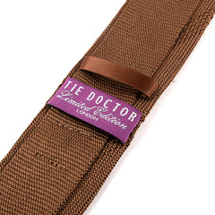 Brown Windsor Oatmeal Silk Knitted Tie 5cm